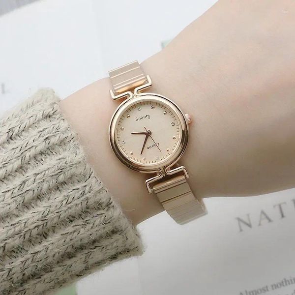 Armbanduhren Edelstahl Damenuhren Einfache Quarz Elegante Damenuhr Geschenk Für Freunde Familie Reloj Para Mujer