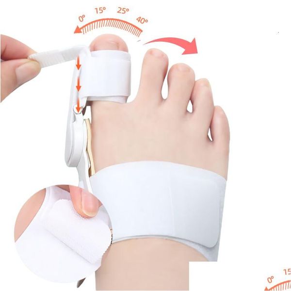 Separadores de dedo do pé 3 peças Hallux Valgus Almofada ortopédica Bunion Corrector Big Thumb Foot Care Protetor Straightener Splint 221231 Dr Dhqzn