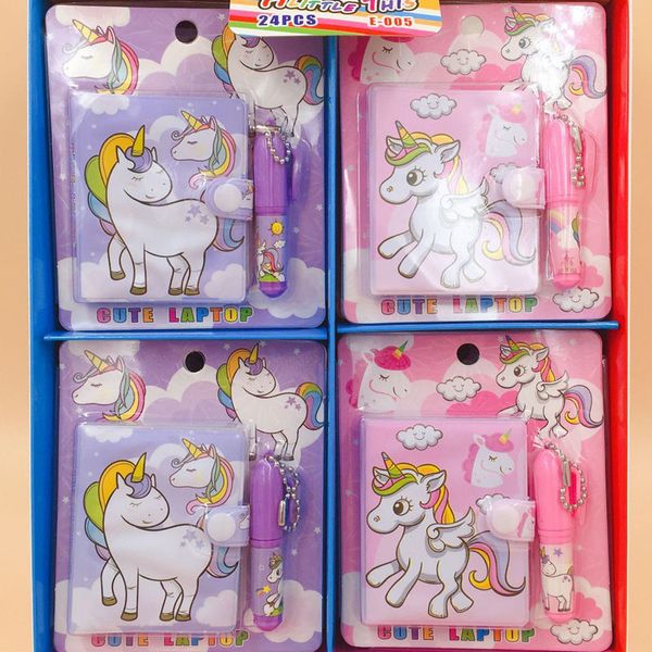 Блокноты Kawaii Unicorn Set 1 Notebook1 Ballpoint Pen Perse Diary Book Kids Gift Statemery Учащиеся по вознаграждению школьного офиса 230408