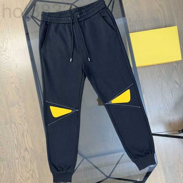 Pantaloni da uomo Designer Autunno Nuova cerniera Occhio del diavolo Pantaloni piedi adesivi pressati pantaloni piedi piccoli N2WR