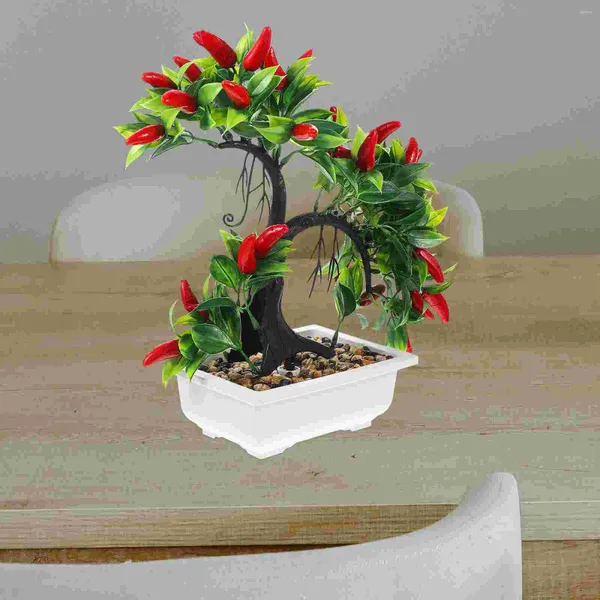 Decorações de jardim pimentão artificial realista falso plantas ornamento para casa de escritório