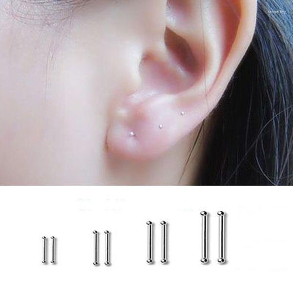 Ohrstecker Silber 999 Ohr Tragus Knorpel Piercing Farbe Kugel Ohrring Conch Lobe Schmuck