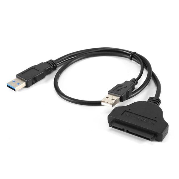 Freeshipping USB 30 - SATA 22 Pin Sabit Disk Sürücüsü HDD Kablo Adaptör Bağlayıcı Dönüştürücü HMXHF