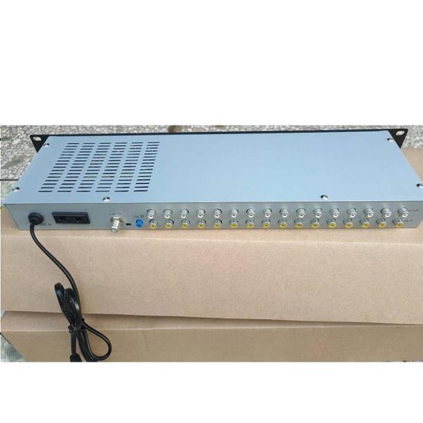 Freeshipping 16-Kanal-Analogmodulator AV RF Radiofrequenz Hotel Hotel Kabel-TV-Front-End-Systemausrüstung AV-Audio und Video an einen Rtgo