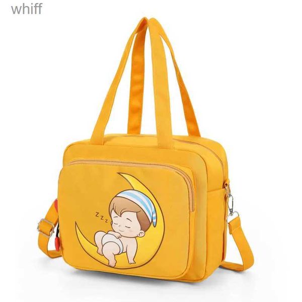 Wickeltaschen Mumientaschen Mode One Shoulder Diagonal Bag Tragbare kleine Umstandstasche Wasserdichte Stofftasche Drop Shipping Cartoon PrintsL231110