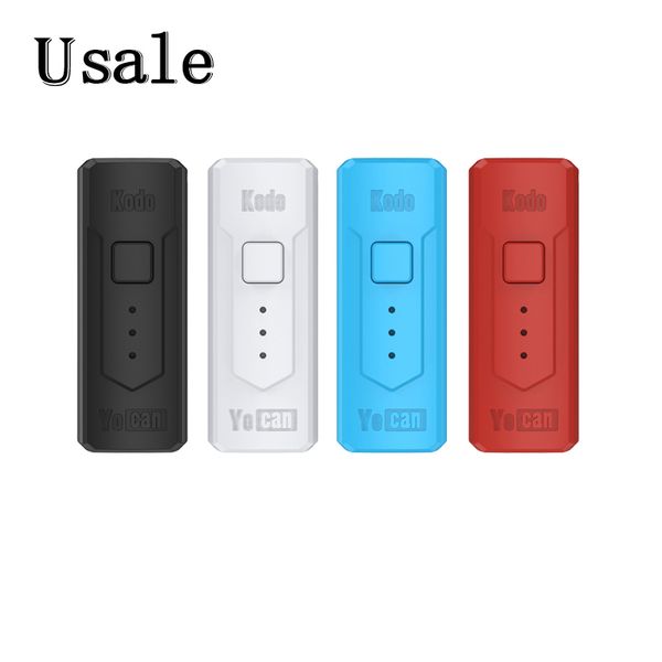 Yocan Kodo Box Mod Eingebauter 400-mAh-Akku Vorheizen VV einstellbare Spannung Mod für 510-Gewinde-Zerstäuberölkartusche 100 % authentisch