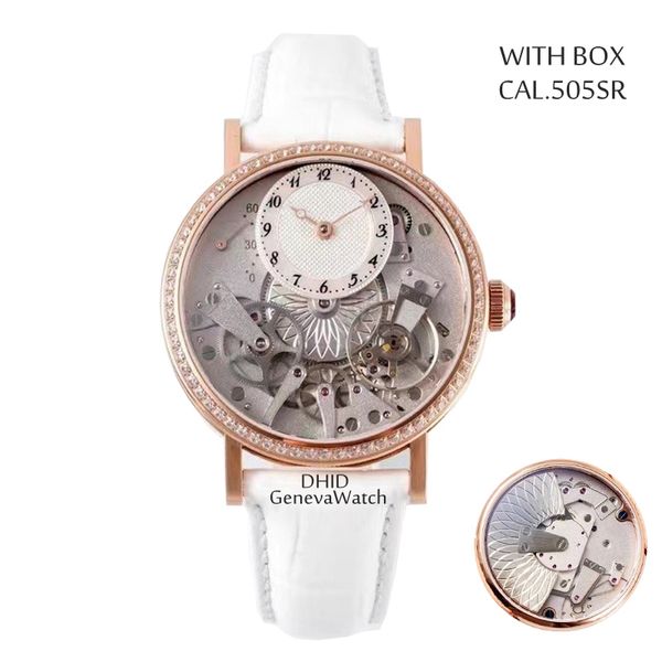 2023 neue Uhren für Männer Vollautomatischer Rücksprung aus zweiter Hand Cal.505SR Mechanisches Uhrwerk Weißes Armband 904L Roségold Edelstahlgehäuse Armbanduhren