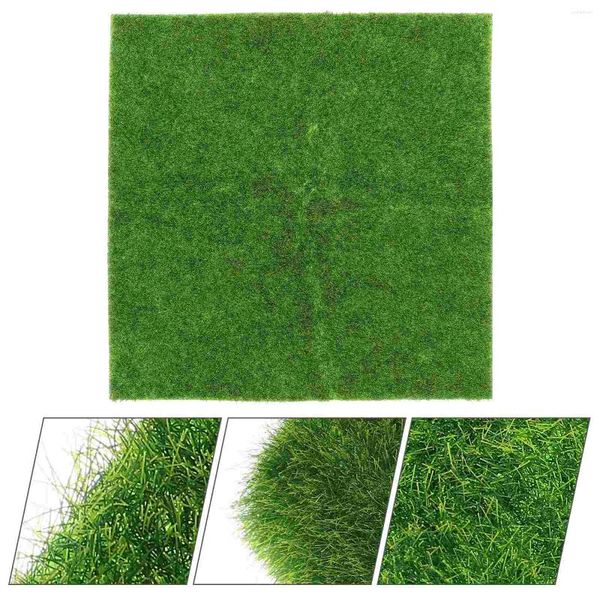 Gartendekorationen, 30 x 30 cm, lebensechte Fee, künstliches Gras, Miniatur-Ornament, Mini-Haus, Basteltopf (grün)