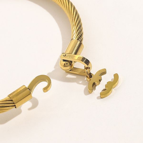 Sier designer c canal moda princesa presente pulseira banhado a ouro feminino amor manguito pulseira festa de casamento jóias atacado zg1591 hannel uff