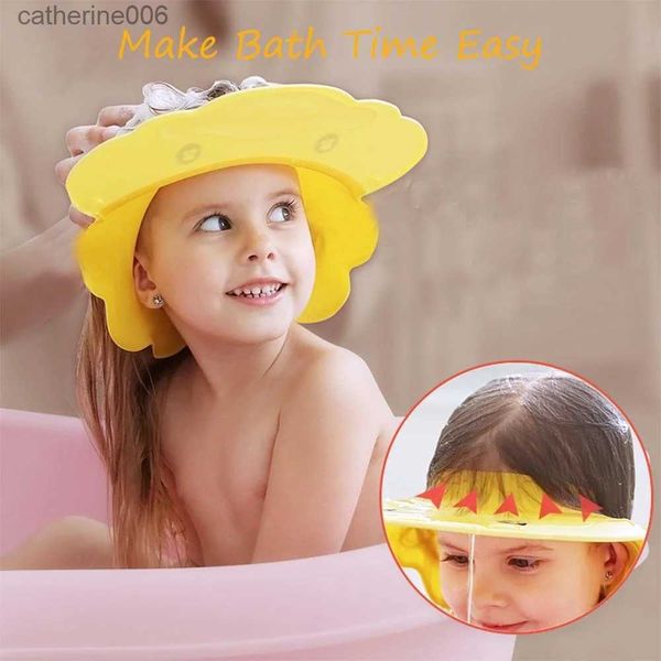 Cuffie per doccia Cuffia per doccia per bambini Cuffia per doccia regolabile in silicone per shampoo Cappello per visiera parasole per protezione degli occhi Adatto per neonati e bambiniL231111