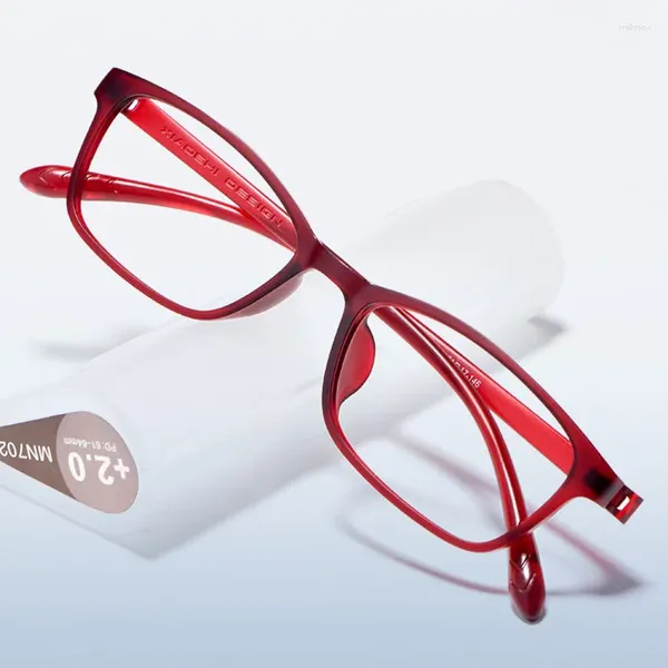 Óculos de sol clássico quadrado quadro feminino óculos de leitura anti azul-ray ultraleve plástico titânio tr90 óculos para mulher