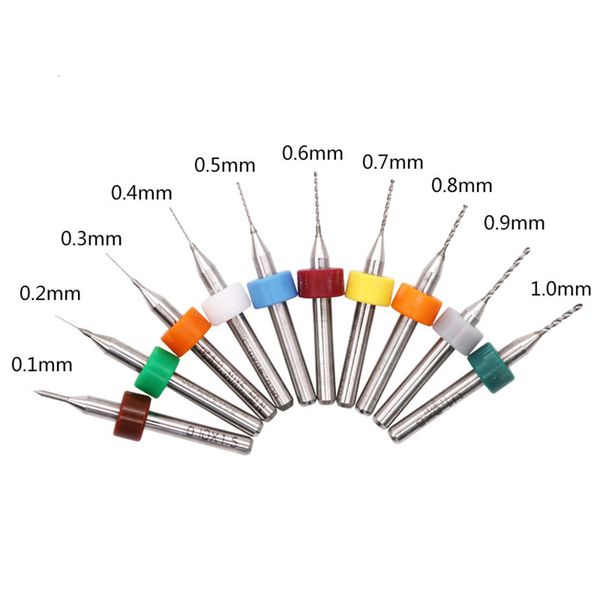 0,1 mm - 1,0 mm 1,1 - 2 mm 2,1 - 3,0 mm Wolframstahl PCB Print Circuit Board Carbide Micro Bohrer Werkzeug für SMT CNC 500pcs / lot