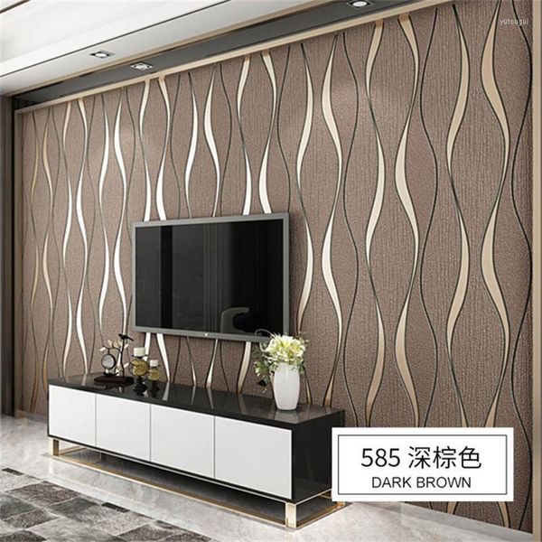 Papéis de parede modernos 3D 3D Água tridimensional Ripple Ripple não tecida Decoração de casa Decoração TV TV adesivos de parede Papager peint