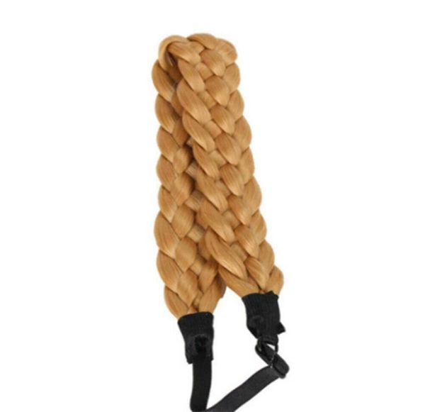 Mode Synthetische Perücke Geflochtenes Haarband Elastisches Stirnband Prinzessin Kopfbedeckung Frauen Mädchen Haarschmuck Q bbyjPV2782800