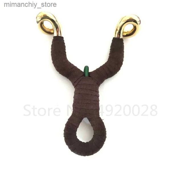 Estilingues de caça de alta qualidade Stainss Aço Outdoor Hunting Slingshot Alta Potência Tradicional Feito à Mão Frio Latão Curvado Peixe Slingshot Tiro Q231110