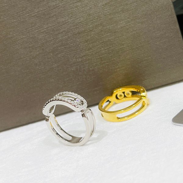Slippability anéis três diamantes para mulheres designer 925 prata t0p qualidade reproduções oficiais jóias de cristal presente de aniversário 014