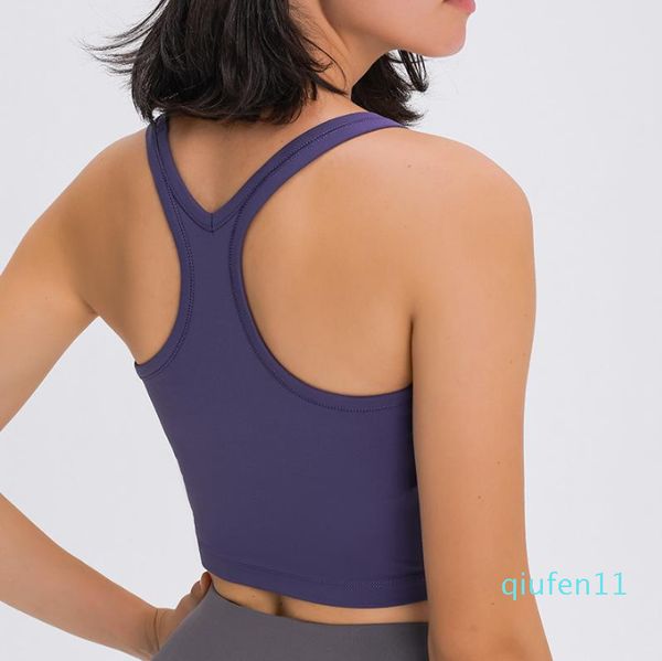 Gilet Fashion-Yoga con reggiseno Canotta Running Fitness Palestra Abbigliamento Donna Intimo Sportivo Imbottito Crop Top Camicia