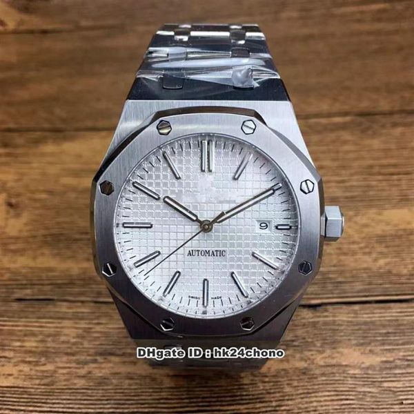 Orologio da uomo meccanico automatico a carica automatica in stile 16 15400ST OO 1220ST 02 Bracciale in acciaio inossidabile con quadrante bianco zaffiro da uomo 260M