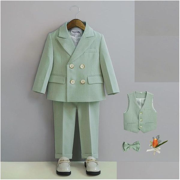 Ragazzi Abiti formali Abiti Little Pography Suit Bambini Abito da sposa Bambini Performance Blazer Costume da cerimonia di compleanno per bambini 230608 Dro Dhmfq