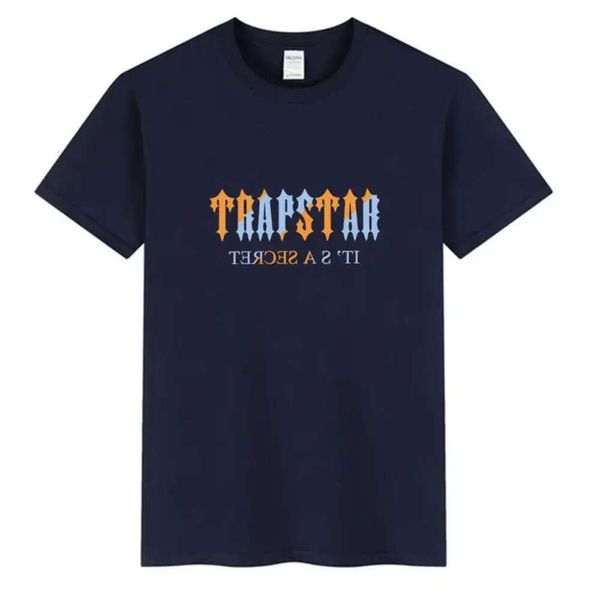 2023 Trapstar Londres Designer T-shirt Verão 3D Impressão Tee Roupas Femininas Masculinas Esportes Fiess Poliéster Spandex Respirável Casual O Collar