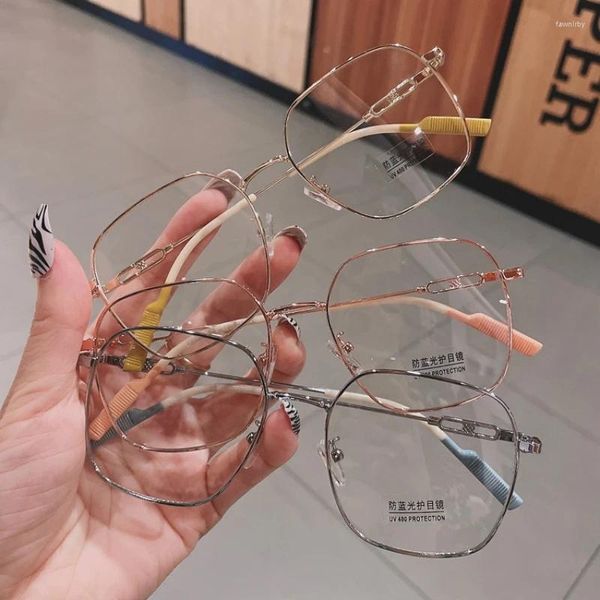 Sonnenbrille Modische Platz Myopie Gläser Frauen Luxus Oversize Anti-blau Licht Minus Brillen Optische Spektakel Rezept