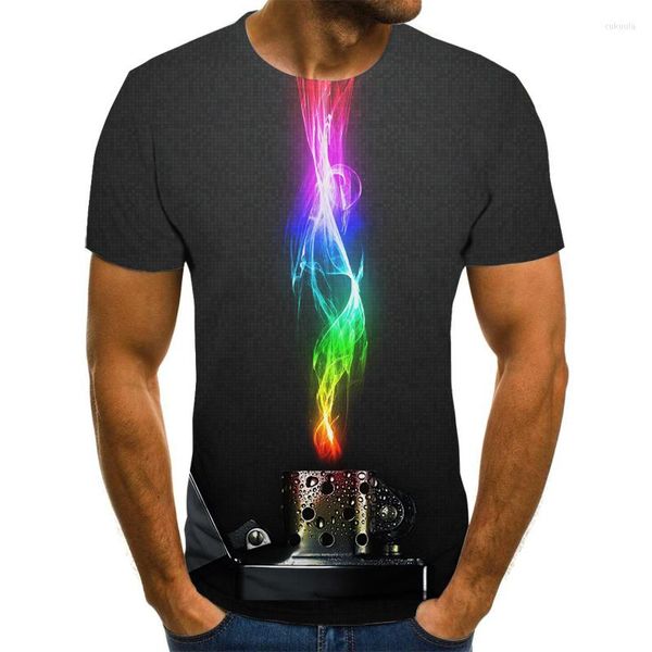 Camisetas masculinas 2023 homens e mulheres Personalidade Street 3D T-shirt Moda legal Moda confortável Camisa criativa de mangas curtas