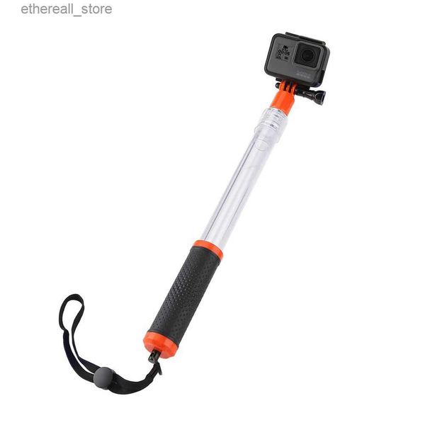 Monopiedi per selfie TELESIN Trasparente portatile Divng Impermeabile Selfie Stick Monopiede galleggiante per GoPro Hero 10 9 8 7 6 5 4 Osmo Action Insta360 Q231109