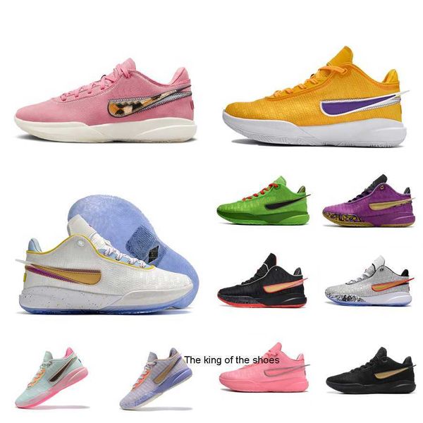 James lebron 20 xx basketball shoes for kids mens womens Pink Yellow White Gold South Beast Time Machine Trinity Black Christmas 20s sneakers tennis with box2023 TOP