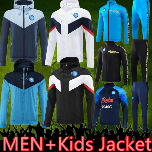 22 23 NAPOLI giacca con cappuccio per bambini Tute maglie da calcio 2023 3xl Giacca a vento KVARATSKHELIA Maglia Napoli ANGUISSA FOOTBALL giacca SSC Napoli Maillots de foot