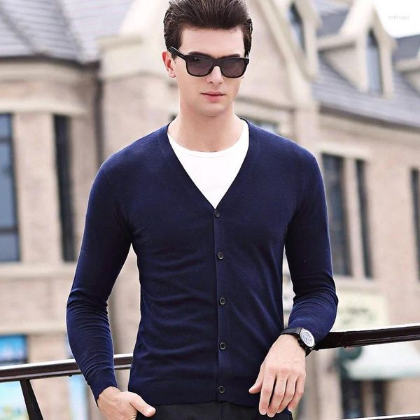 Erkek Sweaters MRMT 2023 Marka Sonbahar Kış Ceketleri Uzun Kollu Örme Süveter Saf Renk Boş Zamanı Erkek Ceket Giysileri