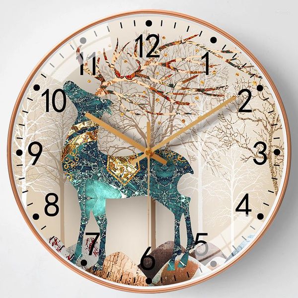 Wanduhren 30 cm groß, Wanduhr, Einfachheit, Heimdesign, Klebeformat, leise, für Wohnzimmer, Schlafzimmer, Flur, Dekoration, Uhren