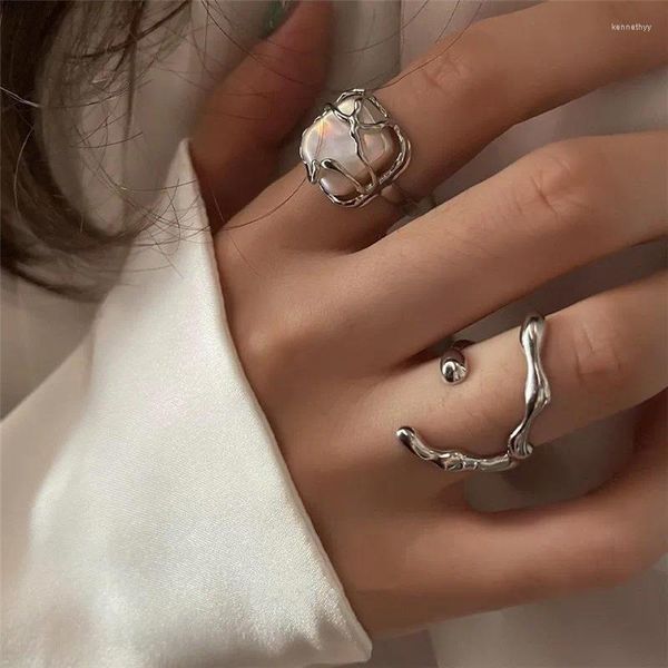 Cluster Ringe Vintage Square Open Manschette Finger für Frauen Mädchen Mode Trendy Schmuck Geschenk Party Jz742