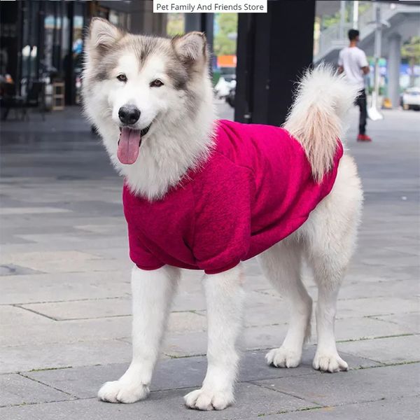 3XL-9XL inverno quente grande terno para cães adequados para cães grandes suéteres moletons de lã para animais de estimação Labrador Samoyer Retriever Alaska 231109