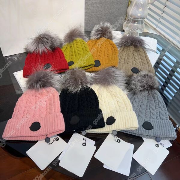 Designer Beanie Wintermütze Monclr Herrenmütze italienische trendige warme Mütze klassische Damen Luxus 8 Farben Schwarz Rot Reis Weiß Stretch Wolle Casquette Hüte für Männer