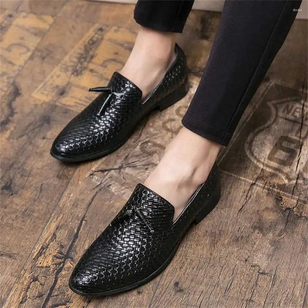 Sapatos de vestido verão sapatos masculinos de salto baixo saltos preto homem formal para homem esporte pequeno preço coleção