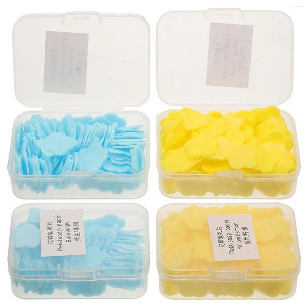 Dispenser di sapone liquido 4 scatole Mini forniture di carta disinfettante per le mani per studenti da viaggio creativi