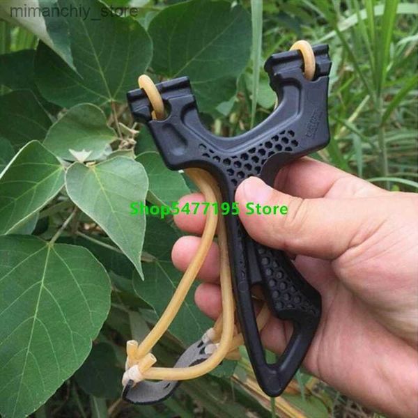 Av Slingshots Yüksek Velocity Kauçuk Saprak Cocult Cep Açık Av Airsoft Oyun Sling Shot Rubber Band ile Yetişkin Av Slingshot Q231110