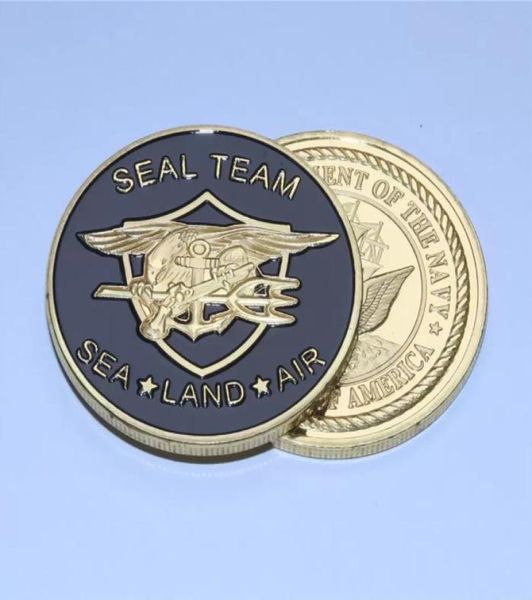 Presentes 10PCSLOTUS NAVY SEAL TEAM LAND SEA AIR CHALLENGE COINcx5986566