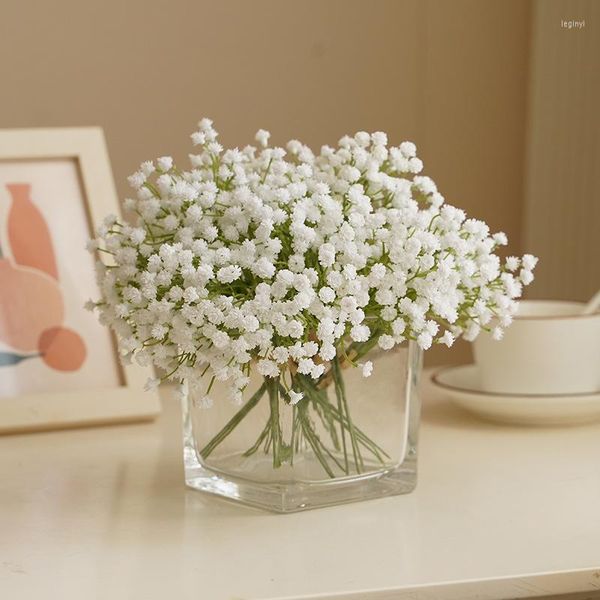 Flores decorativas 1bunch 20cm Artificial Baby Breath Gypsophila Bouquet para Casamento Decoração de Festas de Casamento Decoração Home Garden Flor Falsa Flor