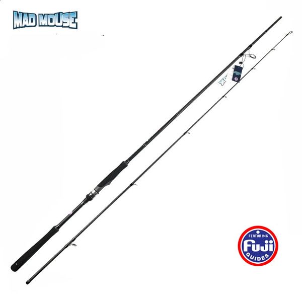 Canne da pesca per barche MAD MOUSE Full Fuji High Carbon 2.4/2.7/2.9m MH Canna da pesca Giappone Qualità Spigola Ligth Shore Canna da jigging Canna da spinning 231109