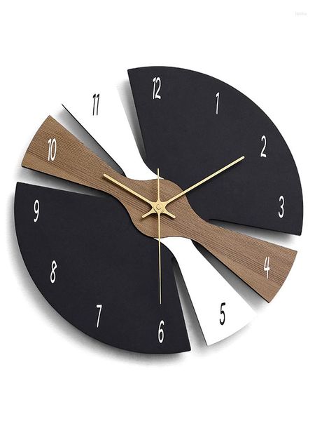 Настенные часы скандинавские большие часы современные деревянные молчаливые часы творческие роскошные домашние декор