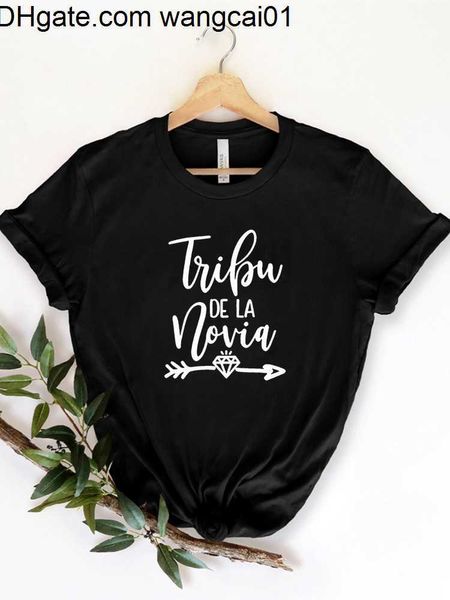 Herren T-Shirts 2023 Frauen La Novia Spanien Aufschriften Team Braut Fme Hochzeit Dusche T-Shirt Mädchen Bachelorette Junggesellinnenabschied T Shirts 4103