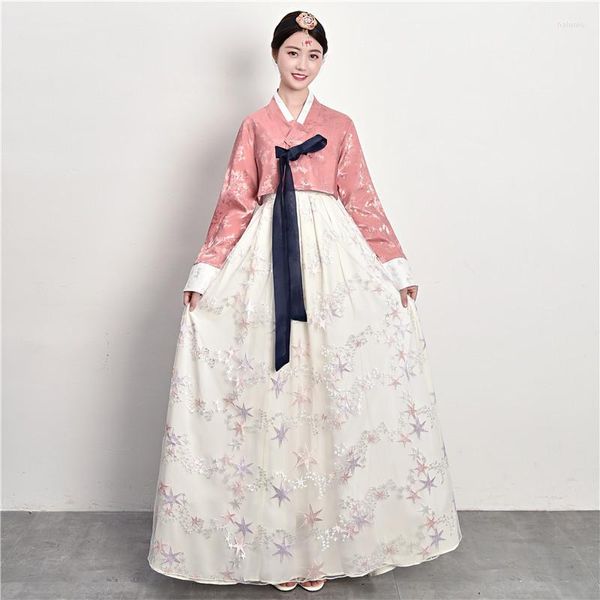 Roupas étnicas Mulheres de alta qualidade vestem tradicional coreano hanbok ladies dançando vestidos de performance de palco de princesas vestidos de casamento vestidos