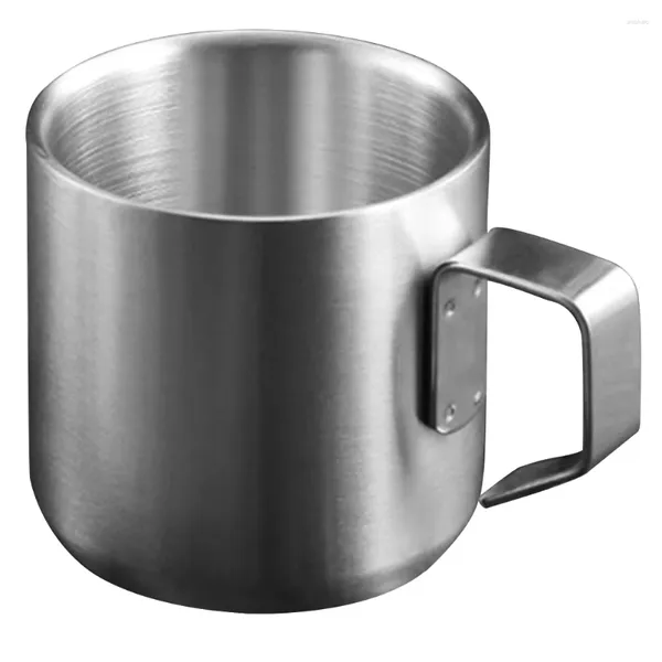 Tassen Kaffeetasse Milch Metall Frühstücksbehälter Espressotasse Wasser Mehrzweck-Edelstahl-Haushalts-Reisebecher