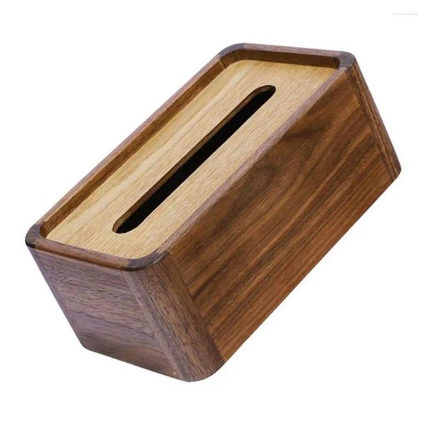 Bolsas de jóias caixa de tecido de madeira caso desktop multifuncional guardanapo titular
