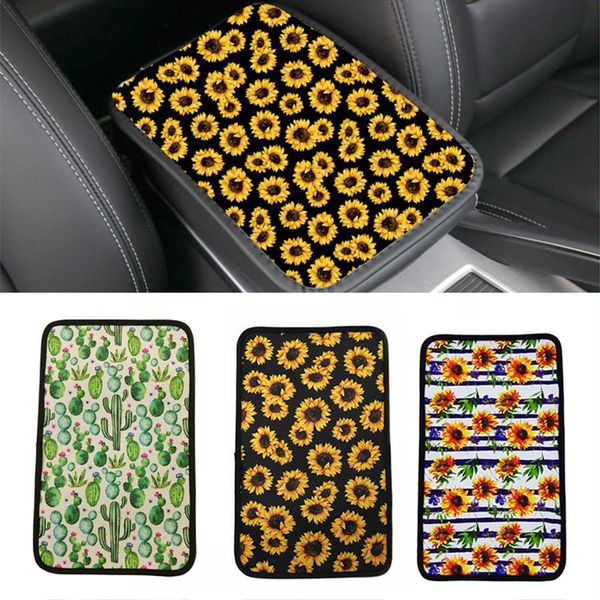 Neopren-Leopard-Auto-Armlehnen-Abdeckungspolster Party Favor Universal Fit Soft Comfort Vehicle Center Console Kissenhalter