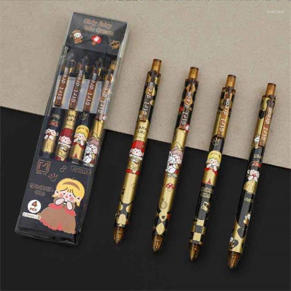 Шт./лот, креативный набор гелевых ручек для девочек, милые ручки с черными чернилами 0,5 мм, подарочные канцелярские принадлежности, офисные школьные принадлежности, оптовая продажа