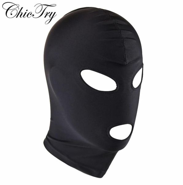 Sexy unisex donna uomo adulto lingerie copricapo maschera cappuccio bondage per giochi di ruolo costume lingerie notte cosplay copricapo maschera1046979