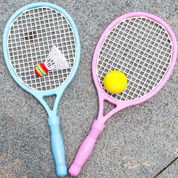 Raquetes de tênis raquetes de tênis emparelhar infantil tênis badminton raquete infantil badminton badminton iniciante no jogo de paternidade-filho adereços para o jardim de infância primária