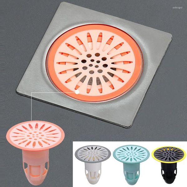 Set di accessori per il bagno Deodorante Scarico a pavimento Nucleo Tappo per doccia in silicone Tappo per trappola antiodore per capelli Cucina Bagno Filtro per fognatura